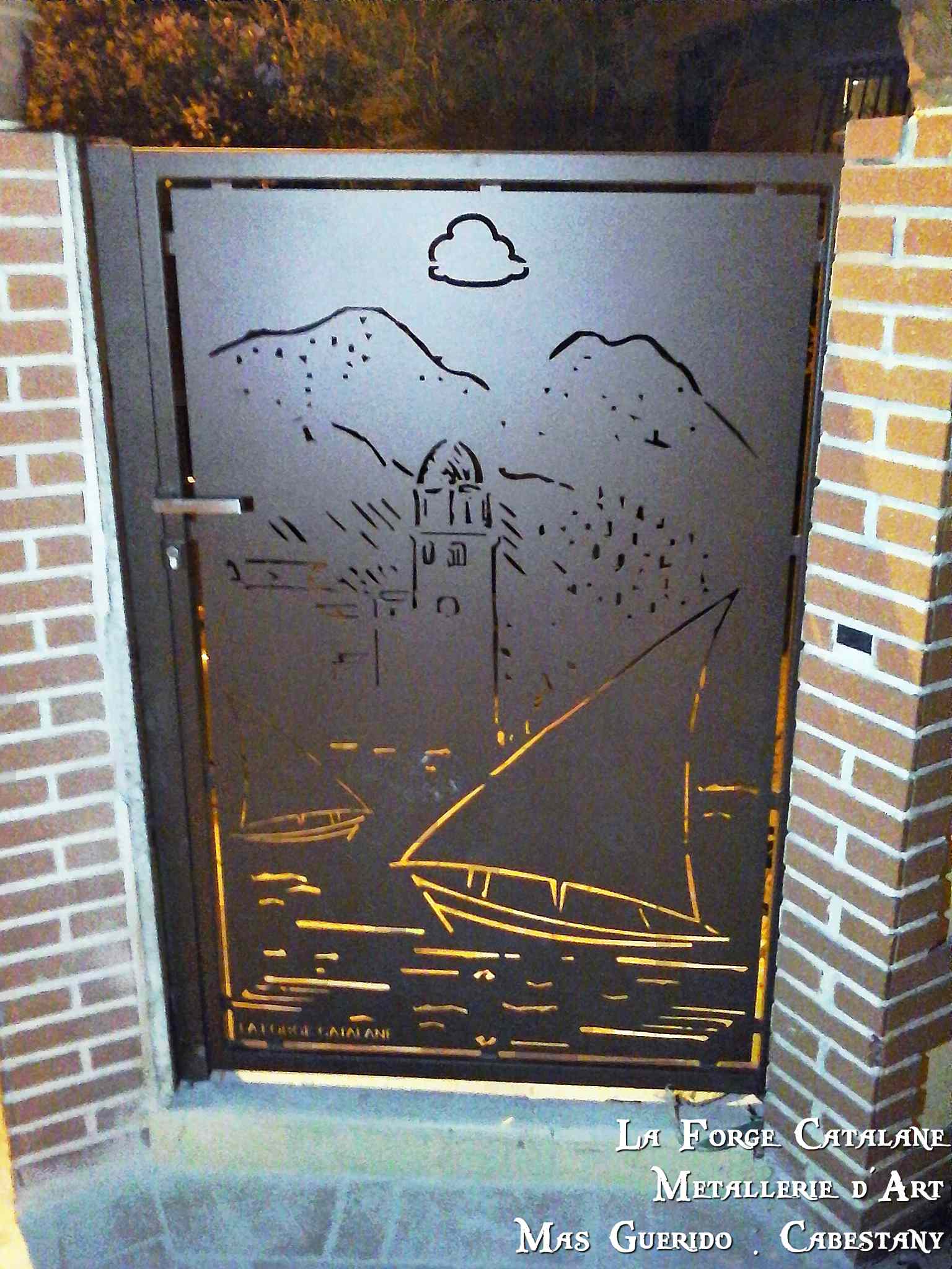 portillon Collioure moderne decoupe laser vantaux  La Forge Catalane Cabestany.jpg